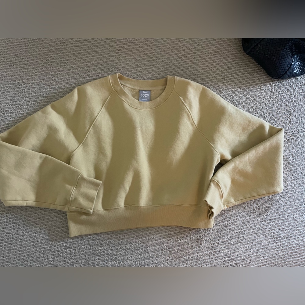 ARITZIA TNA COZY FLEECE CROPPED CREW